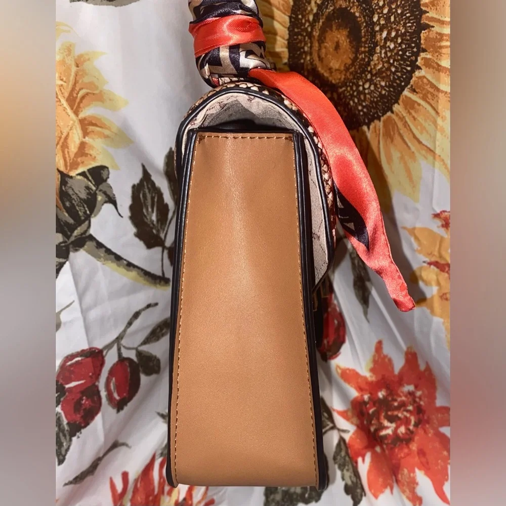 Snake print color block Aldo satchel bag
